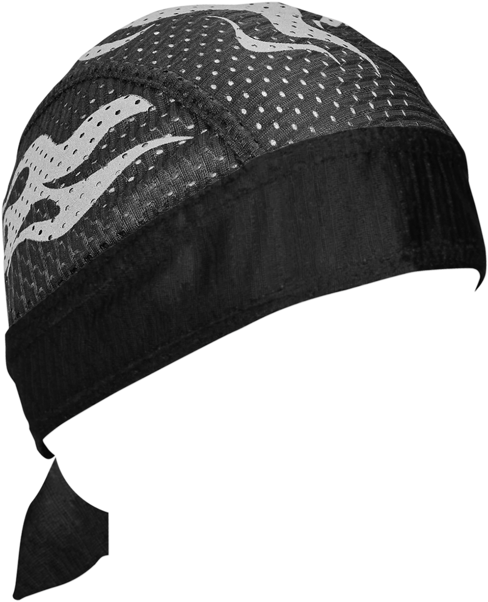 ZAN HEADGEAR Flydanna® Vented Sport Headwrap - Reflective Flames ZVS002