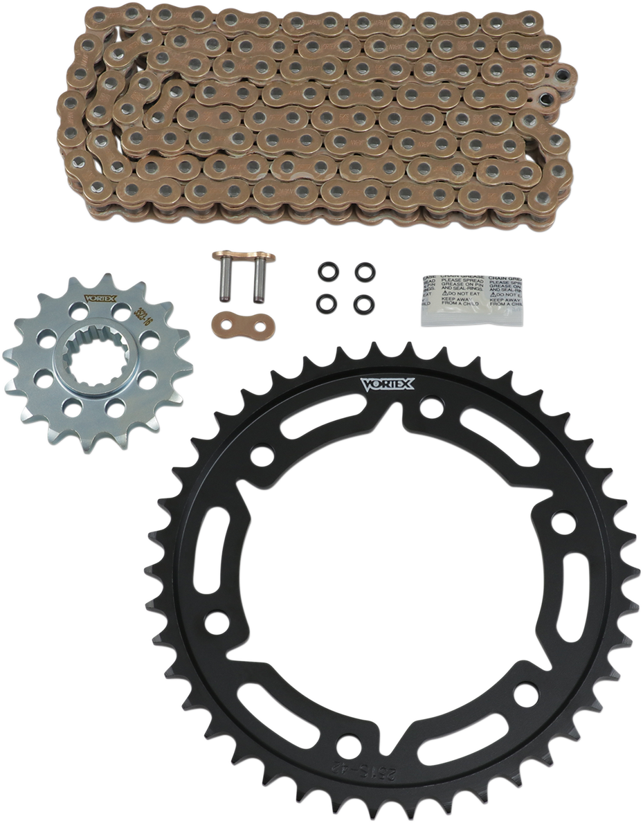 VORTEX Chain and Sprocket Kit - WSS - Gold - Honda CBR 1000 RR CKG2152