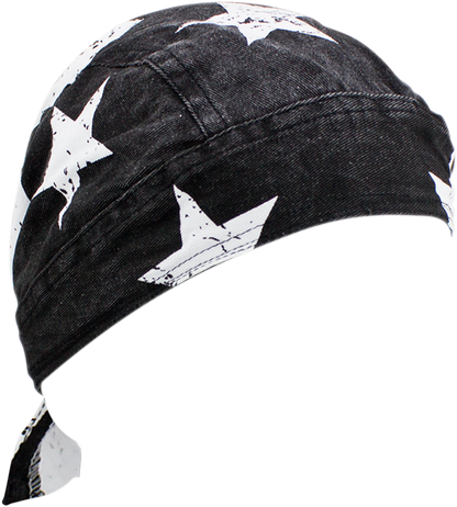 ZAN HEADGEAR Road Hog Flydanna® Headwrap - Black/White Flag ZSG091