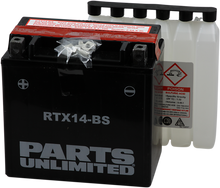 PARTS UNLIMITED AGM Battery - RTX14-BS .69 L CTX14-BS
