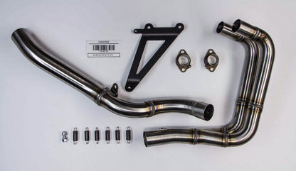 Hindle Exhaust for Kawasaki Ninja 300 (13+)  with Evolution Carbon Fiber Muffler w/ Carbon Tip