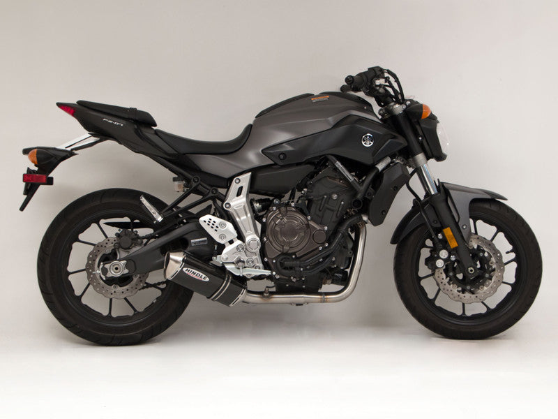Hindle Exhaust for Yamaha FZ-07 / XSR700 (15+) with Evolution Carbon Fiber Muffler w/ Carbon Tip