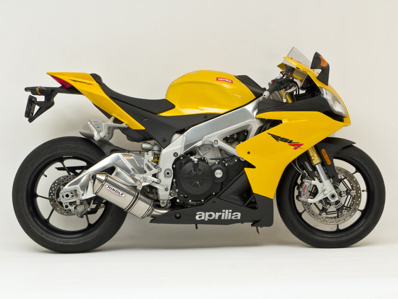 Hindle Exhaust for Aprilia RSV4 Slipon Adapter with Evolution Polished SS Muffler