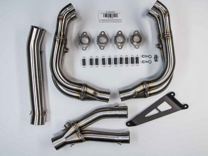 Hindle Exhaust for BMW S1000RR (10-14) with Evolution Tiatanium Muffler / Black Ceramic Tip