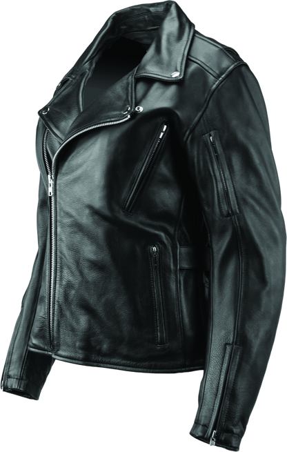 Kuryakyn Leather By River Road Ironclad Classic Leather Jacket Black Womens - Small