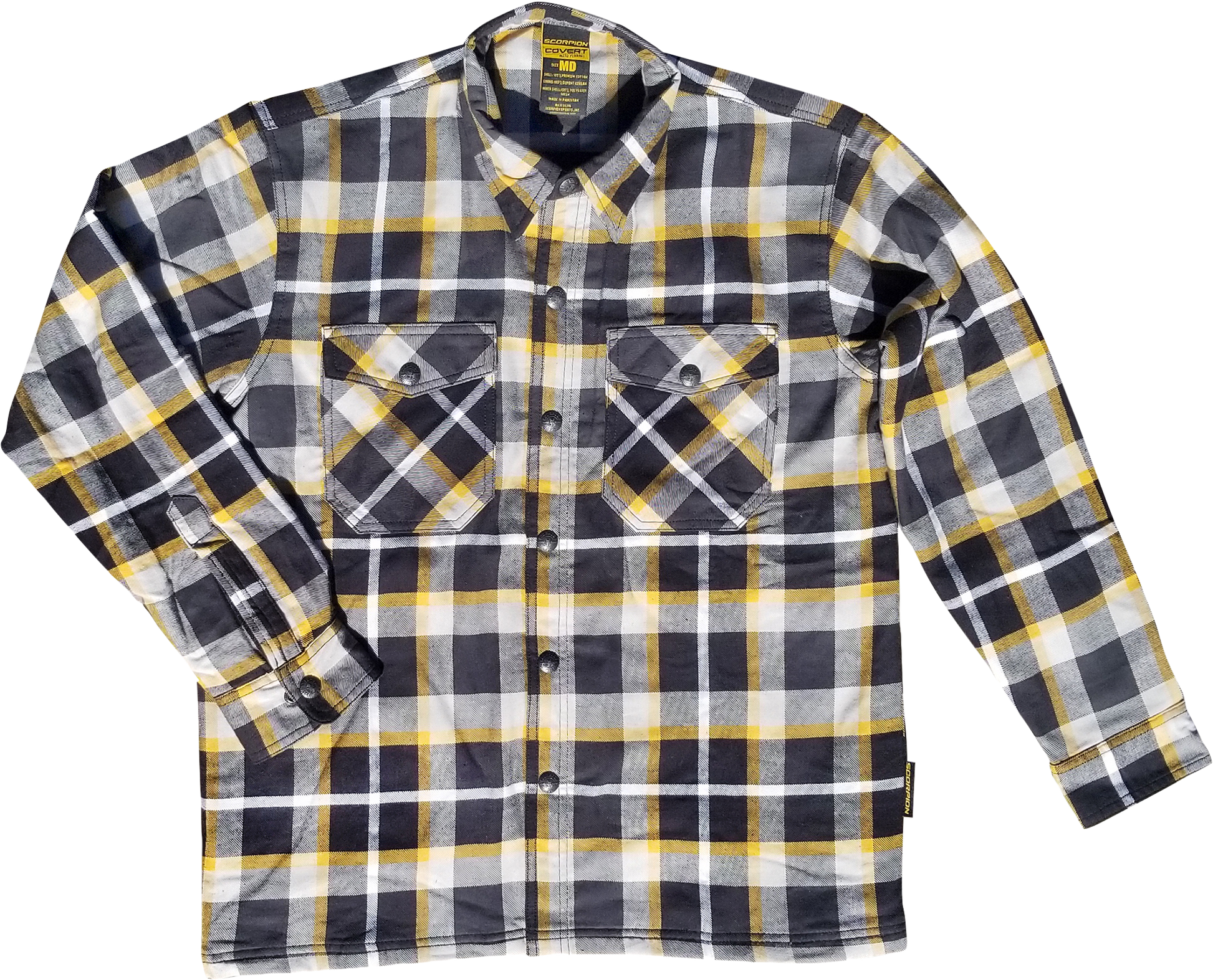 Covert Moto Flannel White/Yellow 3x