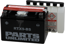 PARTS UNLIMITED AGM Battery - RTX9-BS .40 L CTX9-BS