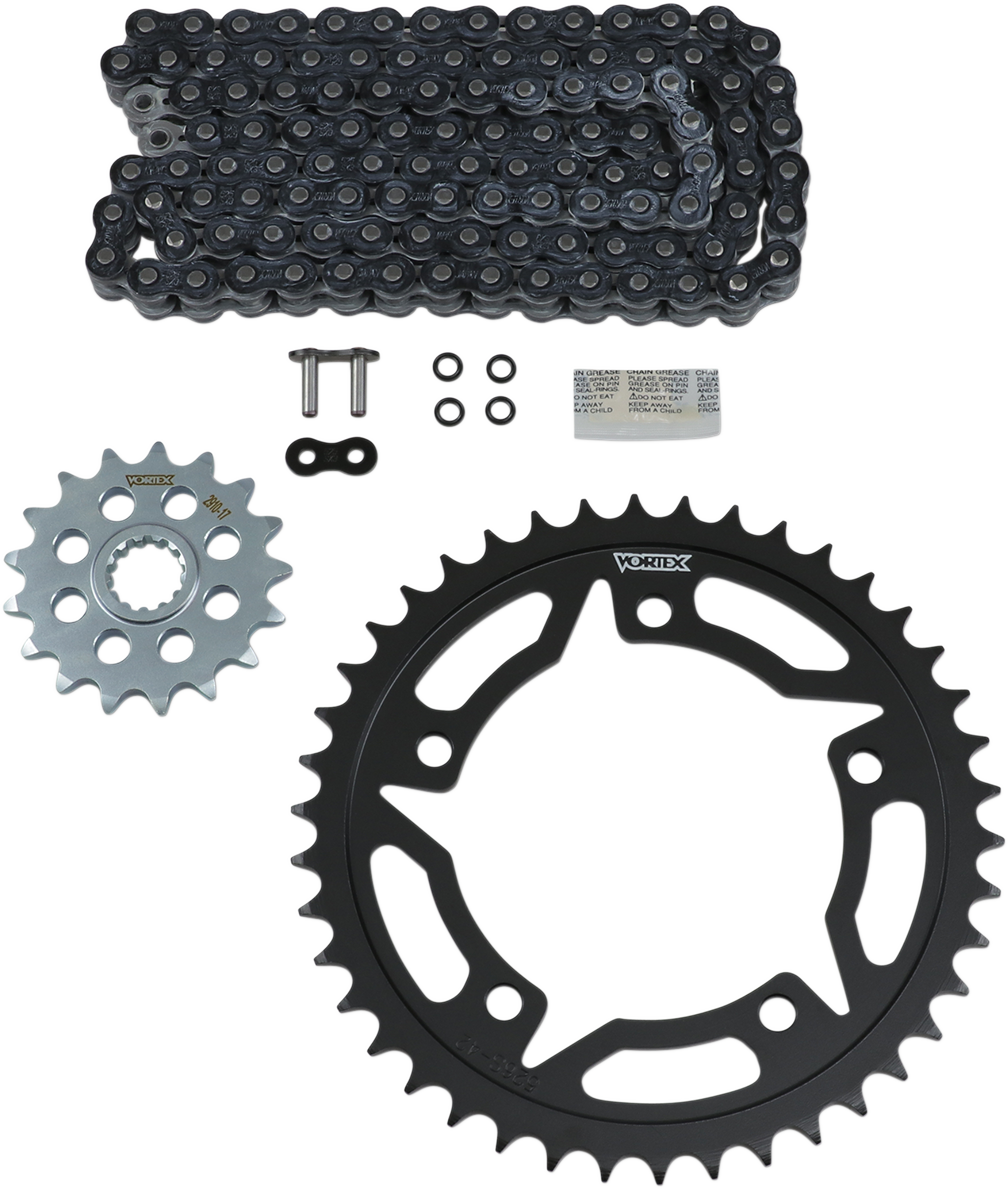 VORTEX Chain and Sprocket Kit - WSS - Black - Suzuki GSX-S 750/Z CK6415