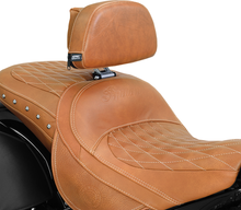 SHOW CHROME Saddle Backrest - Brown - Indian 30-209