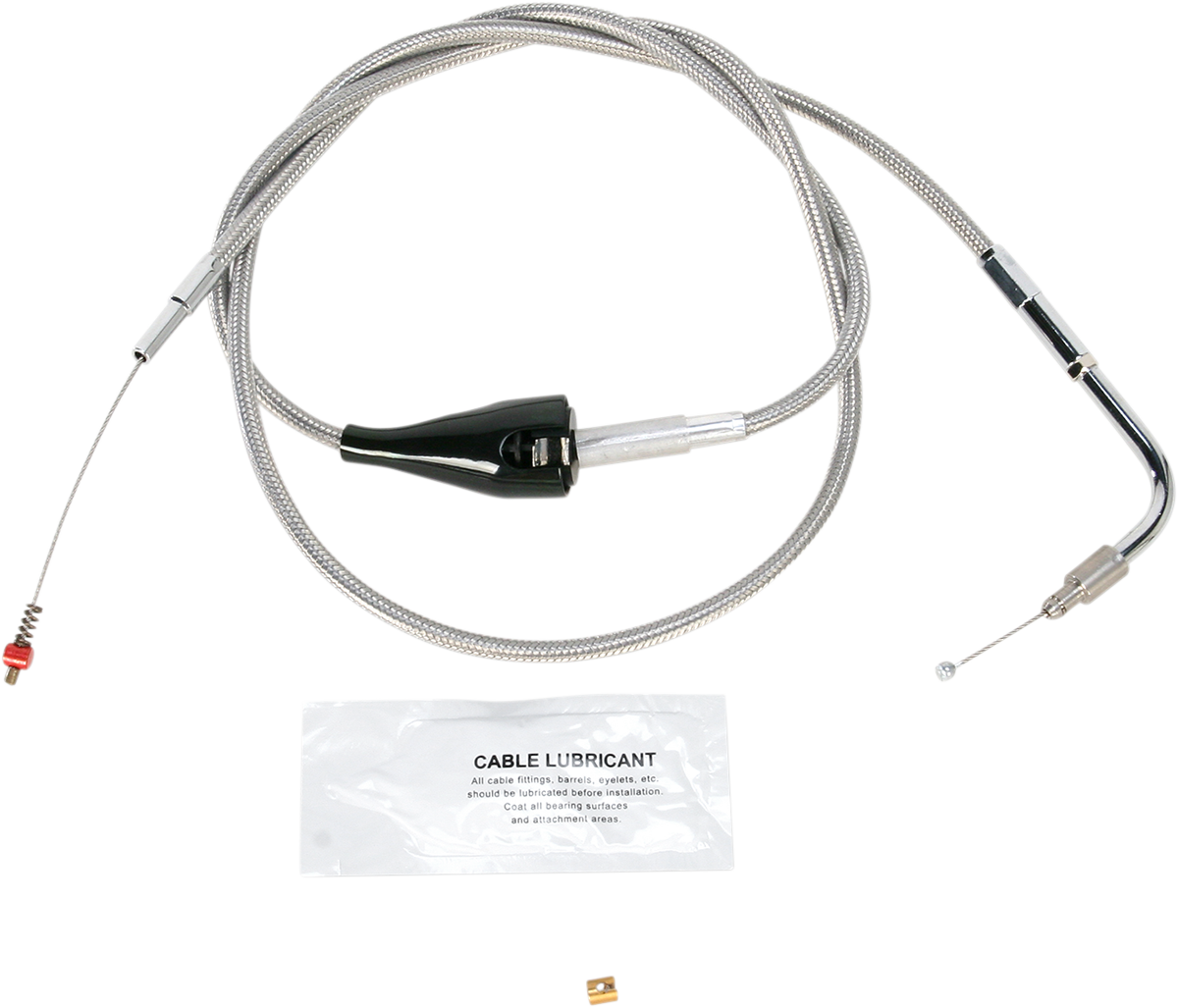 BARNETT Stainless Steel Idle Cable - Cruise - +8" - '02-'07 FLH 102-30-41001-8