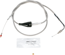 BARNETT Stainless Steel Idle Cable - Cruise - +8" - '02-'07 FLH 102-30-41001-8