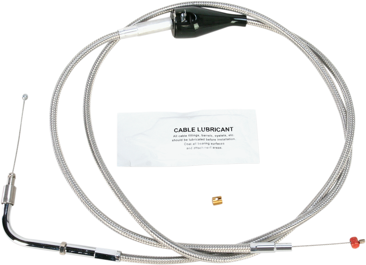 BARNETT Stainless Steel Idle Cable - Cruise - +8" - '96-'01 Touring 102-30-41004-8