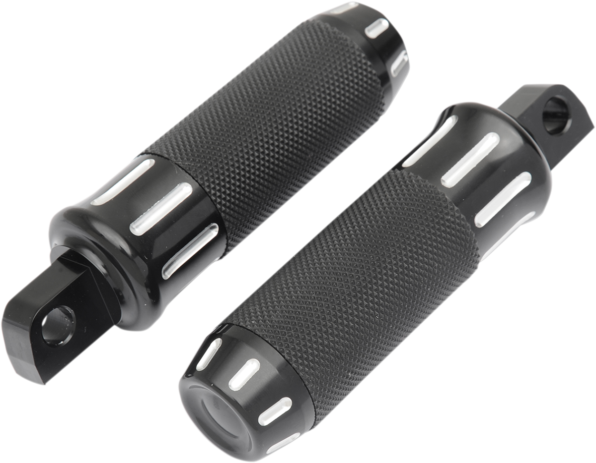 DRAG SPECIALTIES Custom Foot Pegs - Black Cut 354128