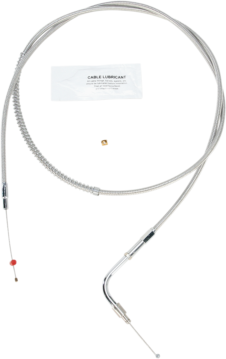 BARNETT Stainless Steel Idle Cable - +10" - '96-'01 Touring 102-30-40017-10