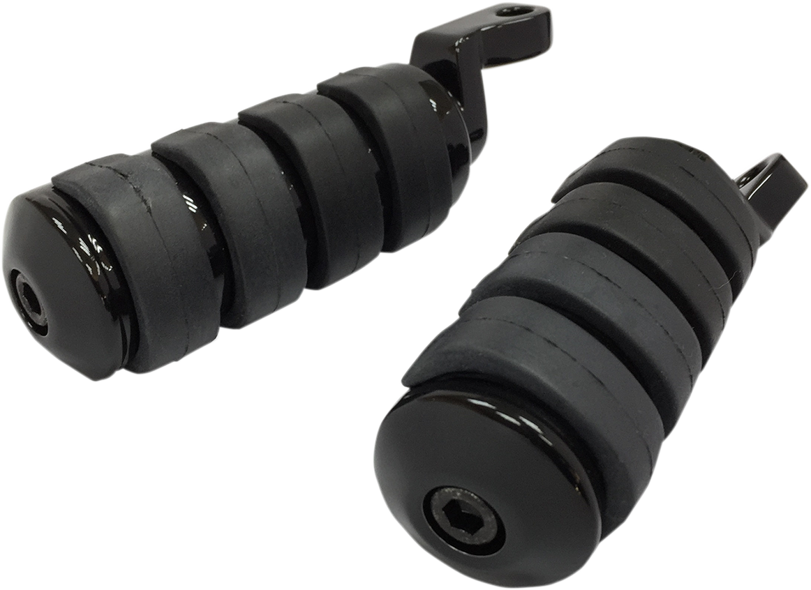 DRAG SPECIALTIES Soft-Ride Foot Pegs - Large - Black - FX/XL P17-0340ISGB