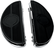 DRAG SPECIALTIES Half-Moon Floorboard - w/ Vibration Inserts - Chrome - FL 17-0418N