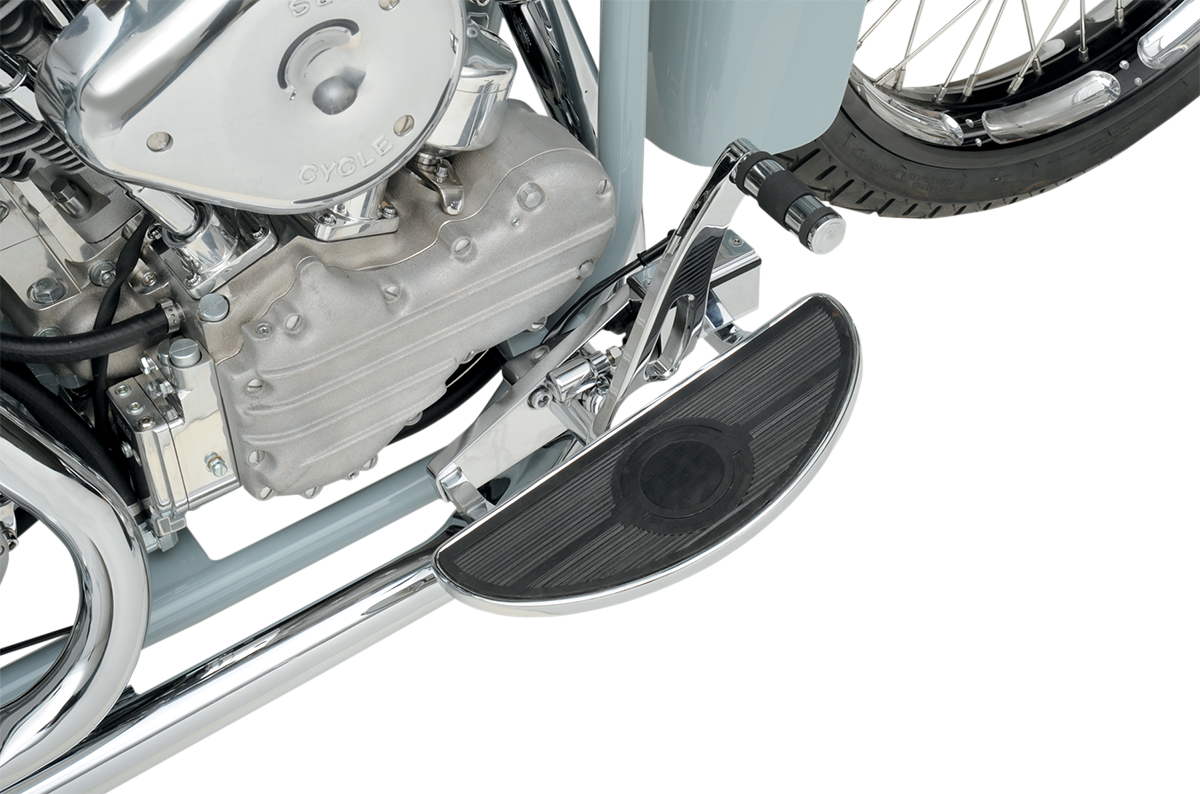 DRAG SPECIALTIES Half-Moon Floorboard - w/o Vibration Inserts - Chrome - FL 17-0418L