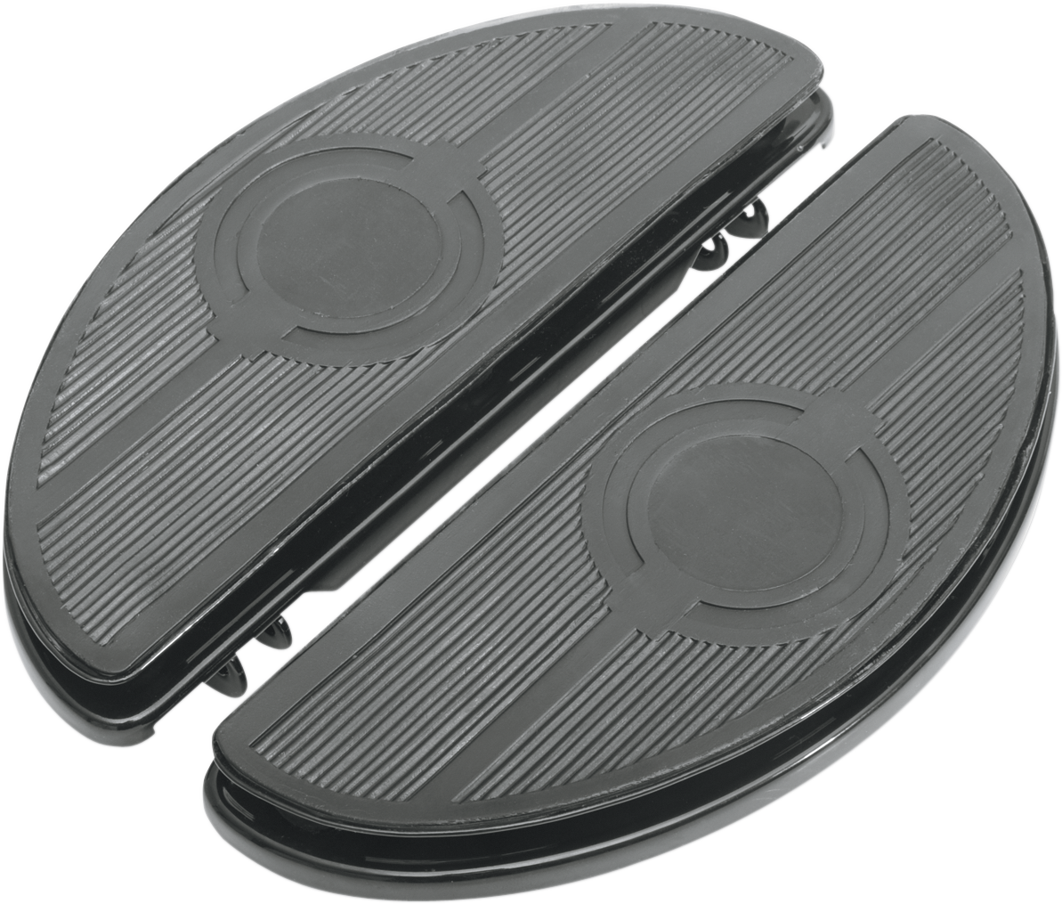 DRAG SPECIALTIES Half-Moon Floorboard - w/ Vibration Inserts - Black - FL 17-0418NB