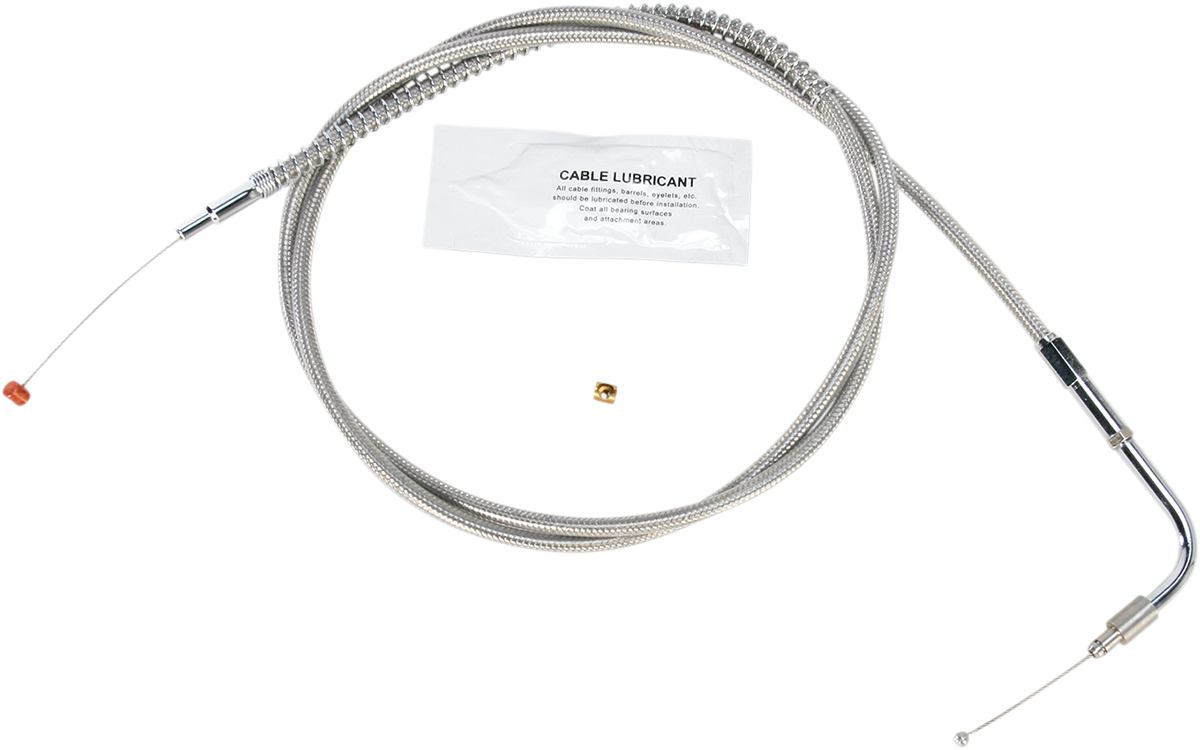 BARNETT Stainless Steel Idle Cable - +12" - '96-'01 Touring 102-30-40017-12