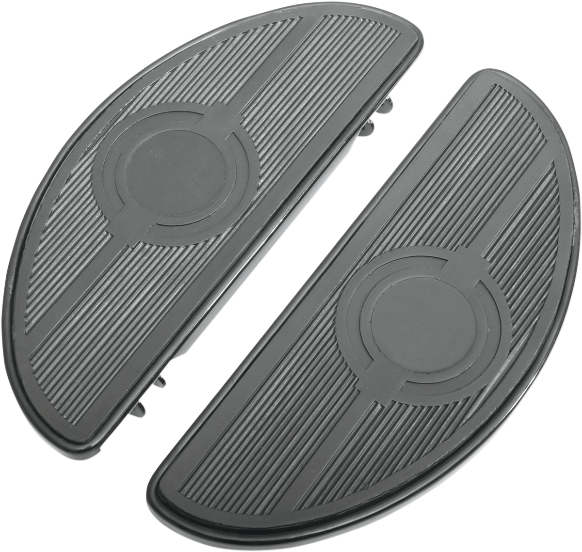 DRAG SPECIALTIES Half-Moon Floorboard - w/o Vibration Inserts - Black - FL 17-0418LB