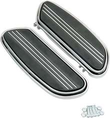 DRAG SPECIALTIES Sweeper Floorboards - Driver - Chrome - FL P17-0431