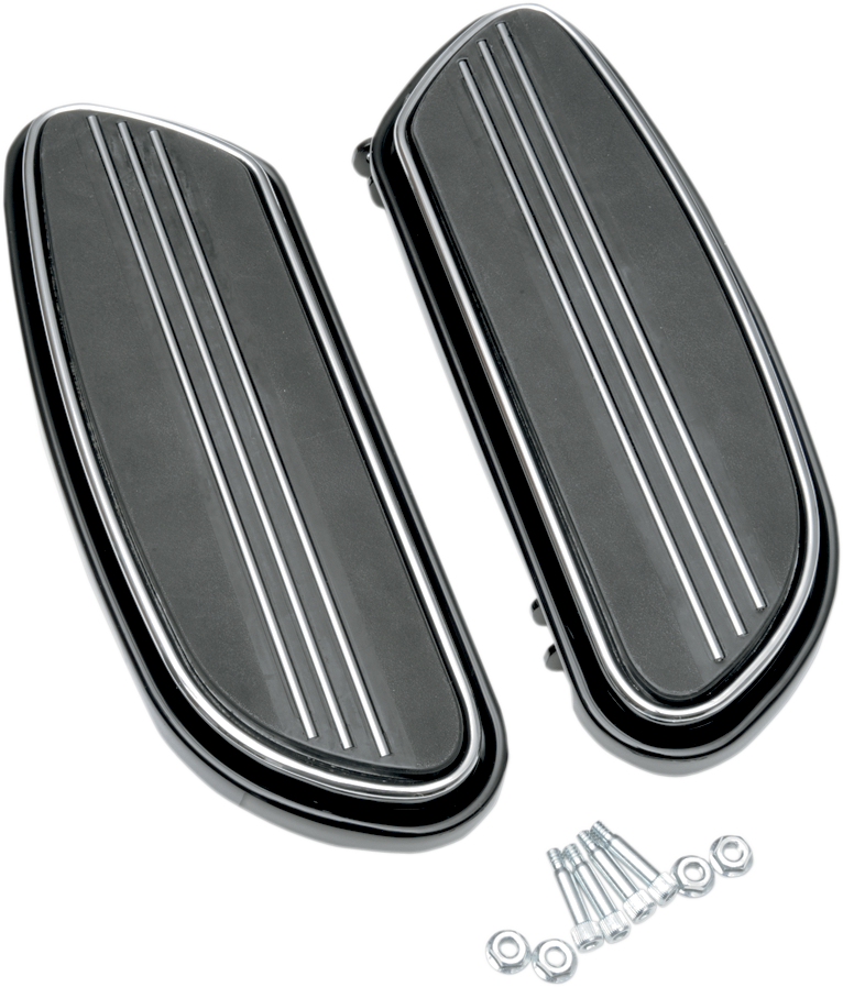 DRAG SPECIALTIES Sweeper Floorboards - Driver - Black - FL P17-0431B