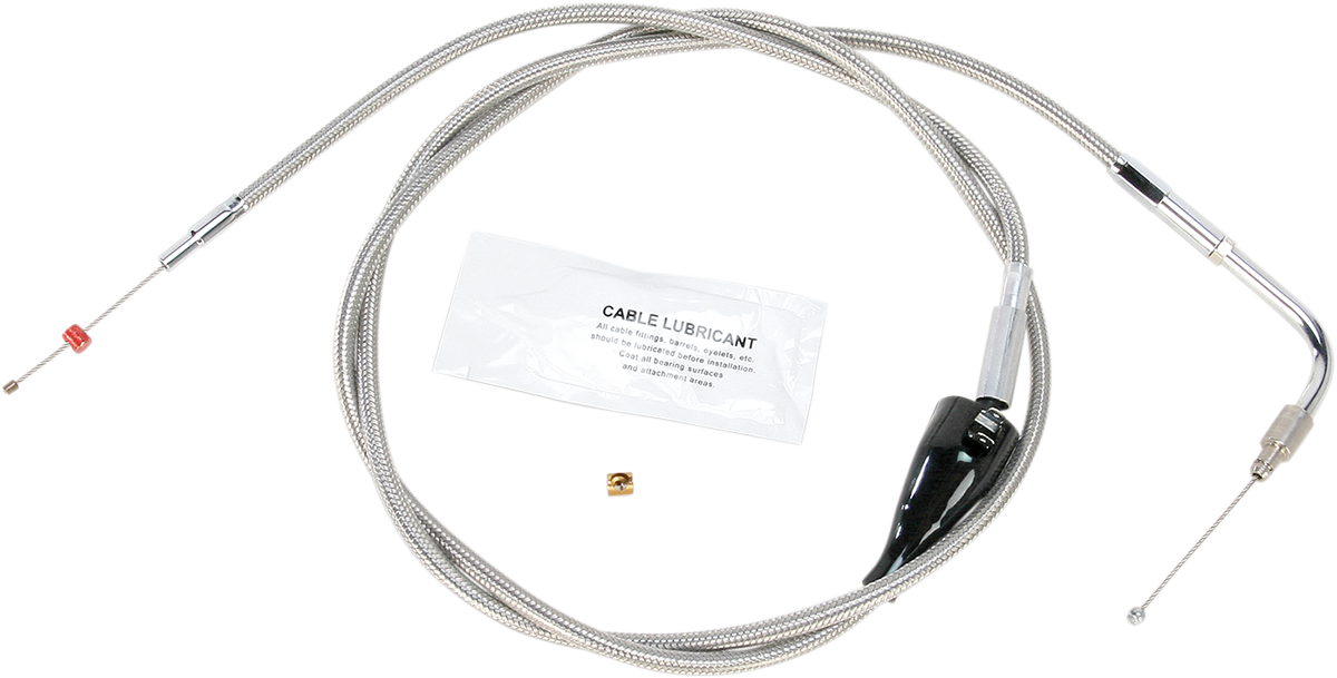 BARNETT Stainless Steel Idle Cable - Cruise - +12" - '96-'01 Touring 102-30-41004-12
