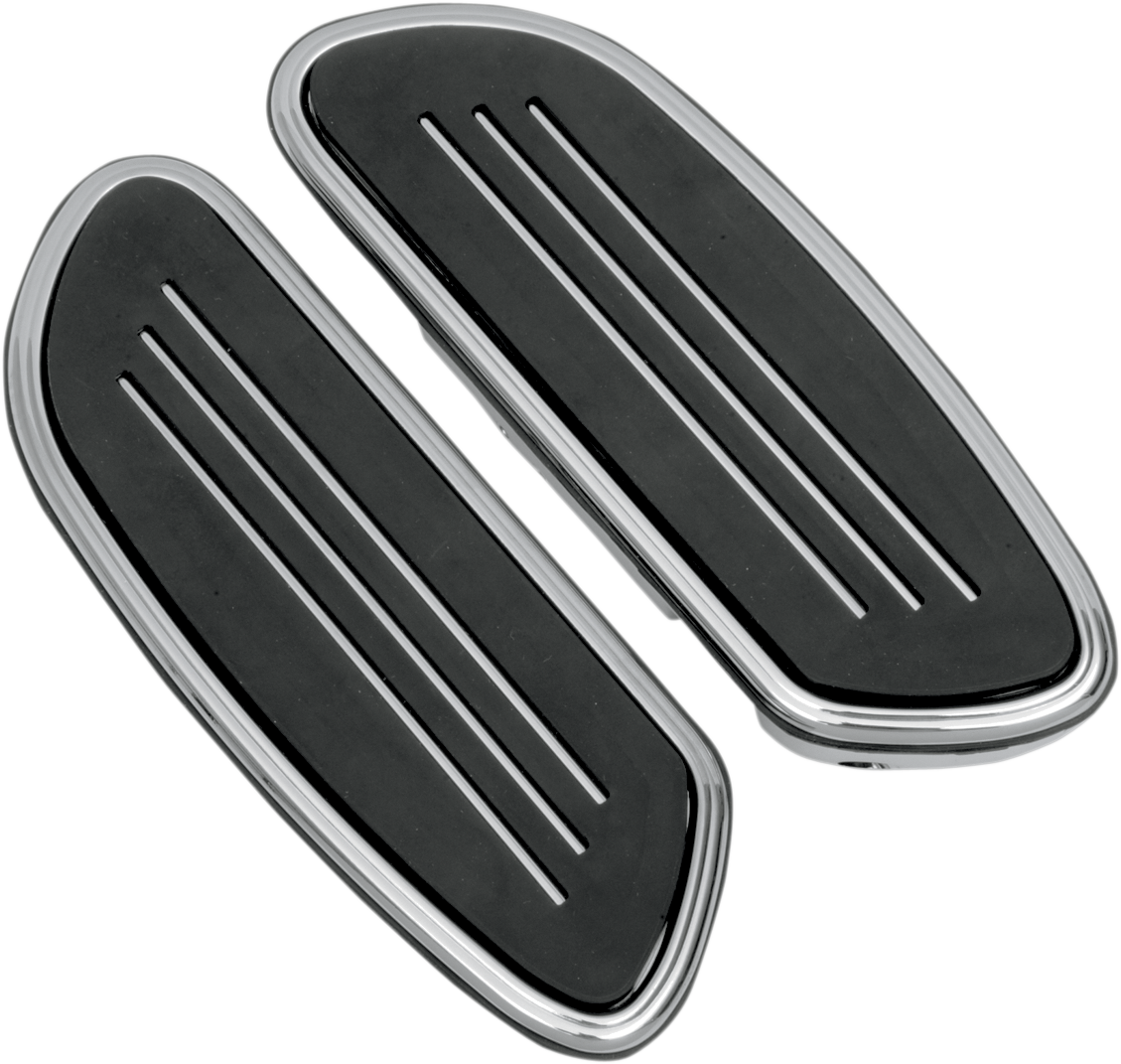 DRAG SPECIALTIES Sweeper Floorboards - Passenger - Chrome - FL P17-0433