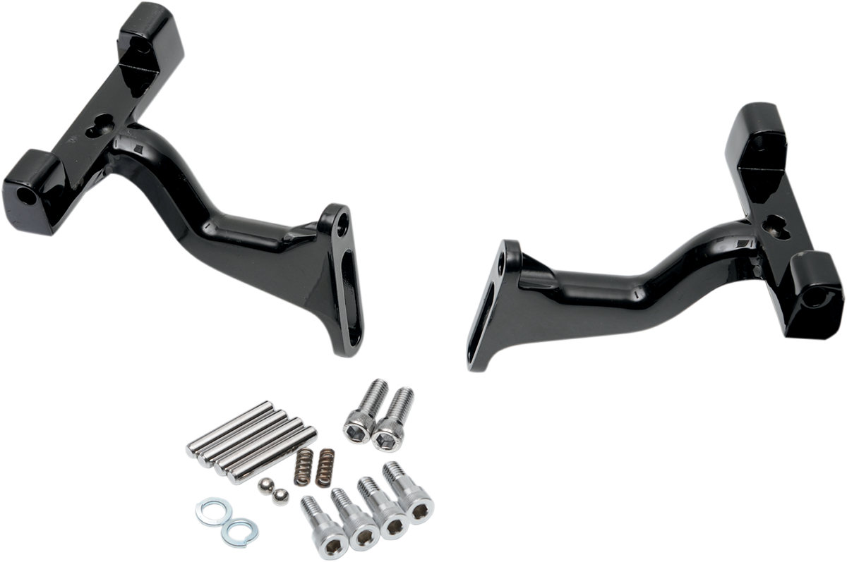 DRAG SPECIALTIES Passenger Footboard Mount - Black - Raised P17-0407B