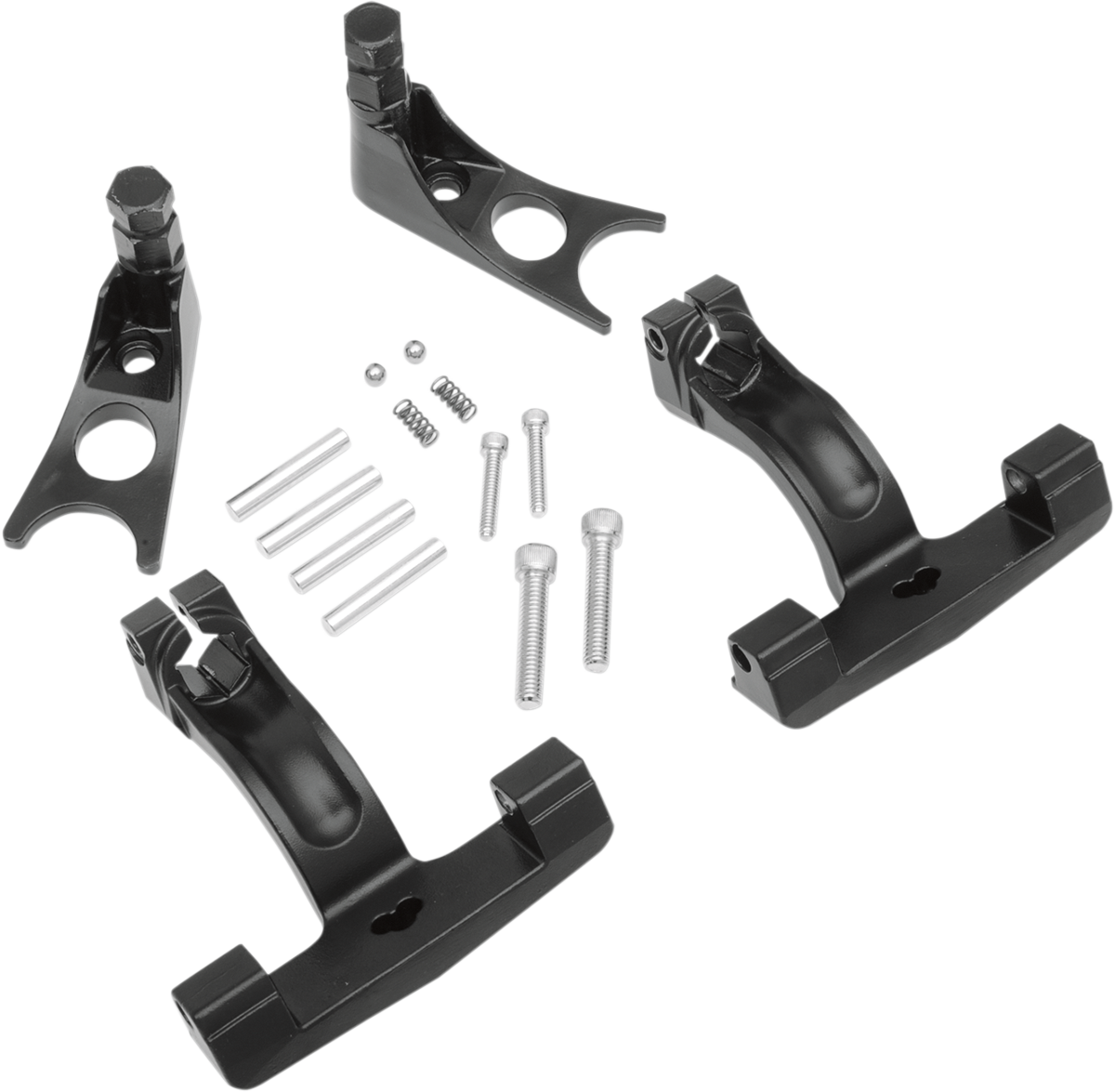 DRAG SPECIALTIES Passenger Floorboard Mount - Black - FL/FX P17-0411B
