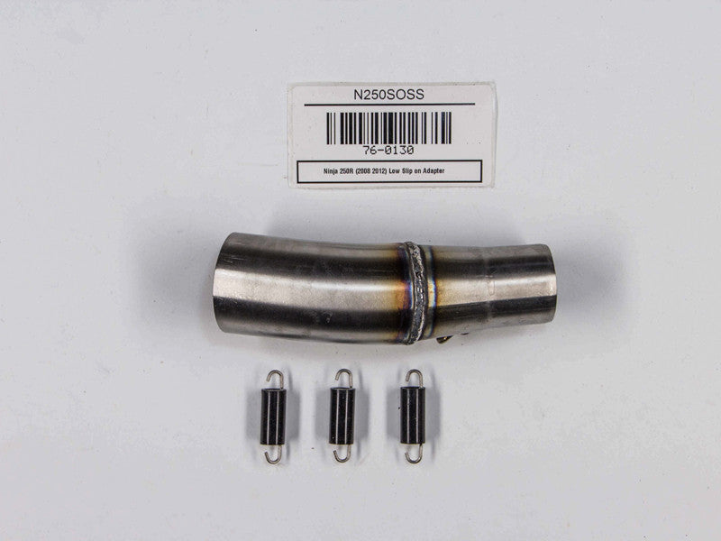 Hindle Exhaust for Kawasaki Ninja 250 (08-12) Slipon Adapter with Evolution  Black Ceramic Muffler
