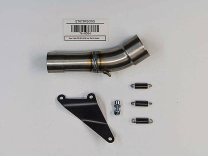 Hindle Truimph Street Triple (13+) Slipon Adapter Slipon Adapter w/hanger with Evolution Carbon Fiber Muffler w/Carbon Tip
