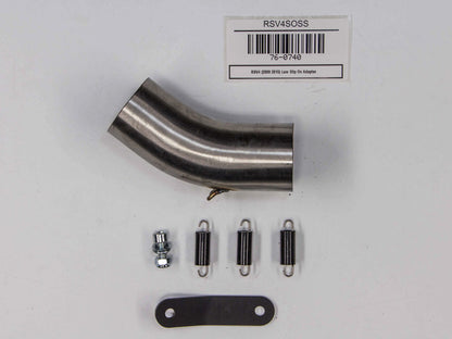 Hindle Exhaust for Aprilia RSV4 (08+) Slipon Adapter with Evolution Carbon Fiber Muffler with Carbon Tip