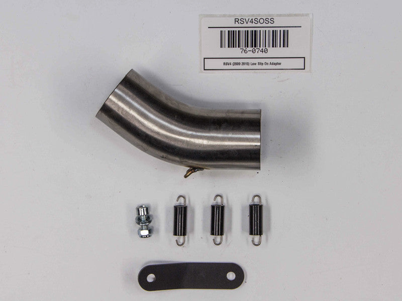 Hindle Exhaust for Aprilia RSV4 (08+) Slipon Adapter with Evolution Titanium Muffler with Black Ceramic Tip