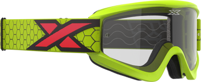 Flat Out Clear Goggle Flo Ylw/Black/Fire Red Clear