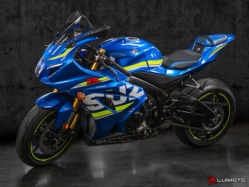 LUIMOTO (Sport) Rider Seat Covers for the SUZUKI GSX-R1000 (2017+)