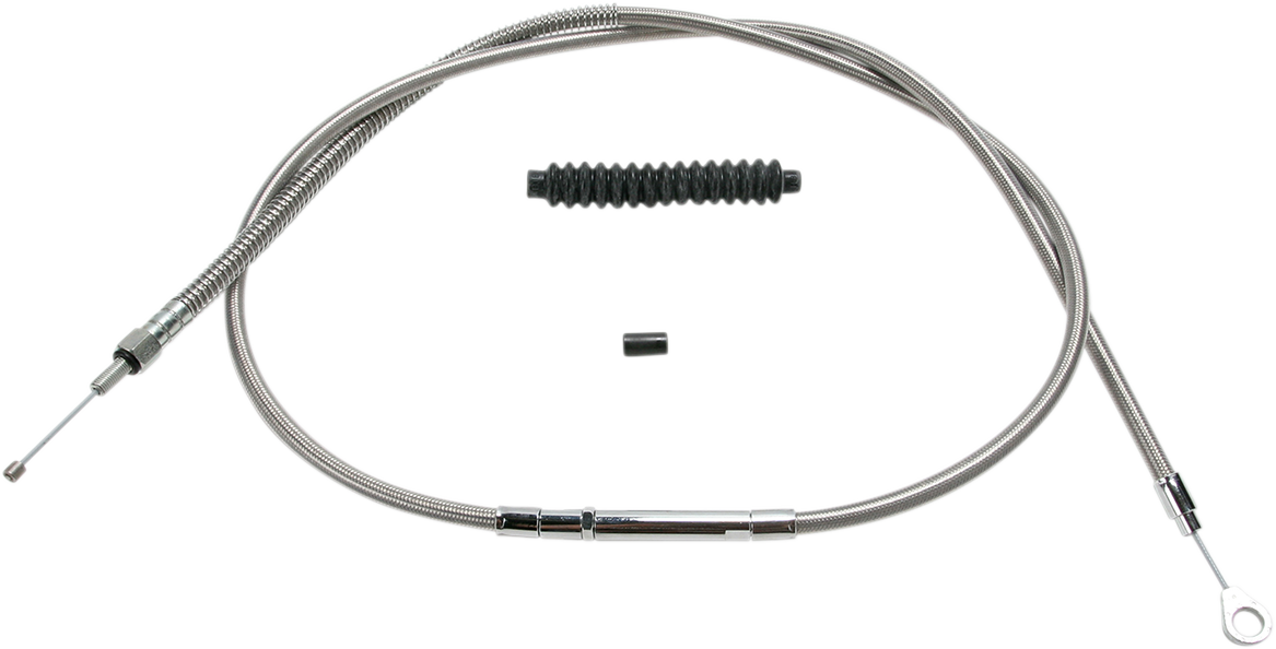 BARNETT High-Efficiency Stainless Steel Clutch Cable for Harley-Davidson - +6" - Dyna/Softail 102-30-10007-06