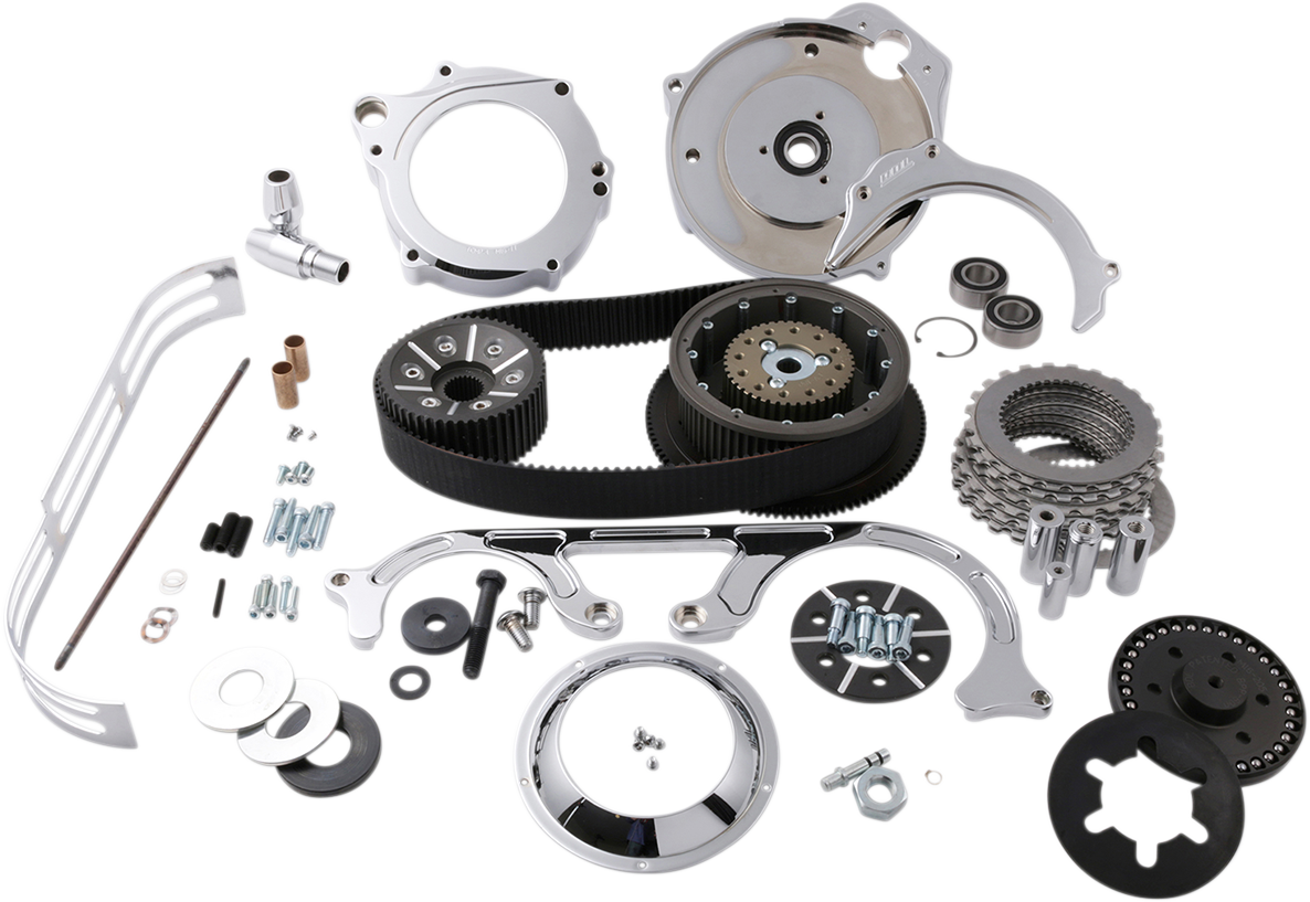 BELT DRIVES LTD. Open Belt Drive - 2" - Chrome - '07-'16 Big Twins TC2PB-2-C