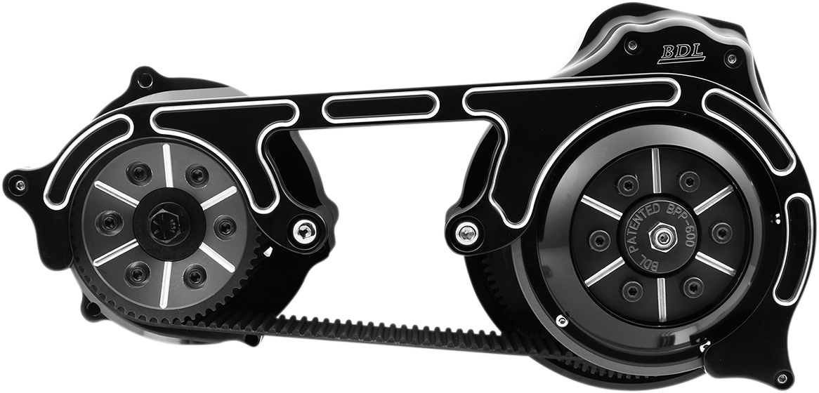 BELT DRIVES LTD. Open Belt Drive - 2" - Black - '07-'17 Softail TC2PS-2-B