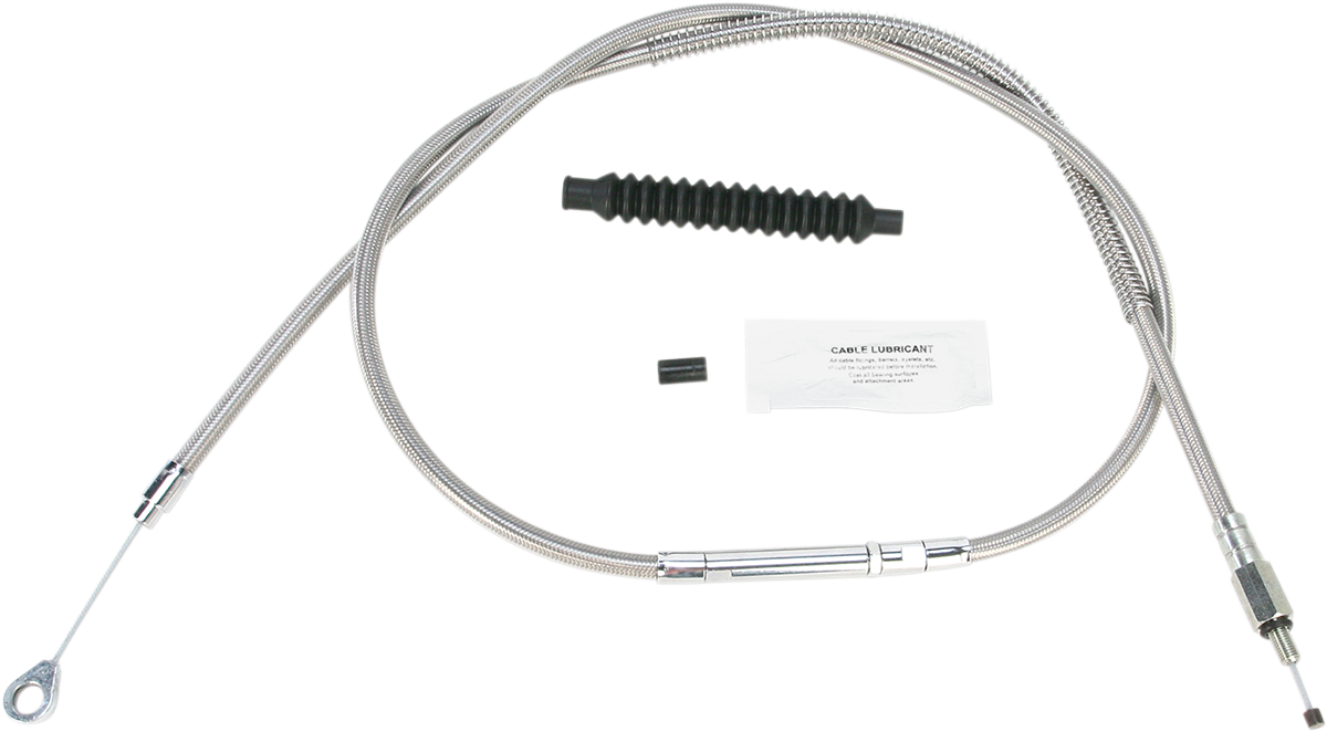 BARNETT High-Efficiency Stainless Steel Clutch Cable for Harley-Davidson - +6" - '07-'14 Softail 102-30-10039-06