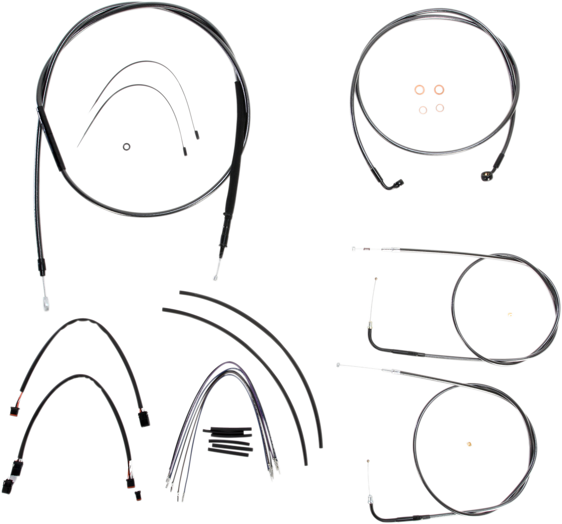 MAGNUM SHIELDING Black Pearl™ Designer Handlebar Installation Kit - 15"-17" - '12-'17 FXDB/C 487172