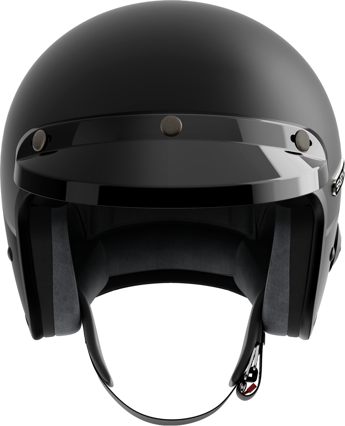 Surge Open Face Helmet W/Mesh Matte Black/Glossy Black 2x