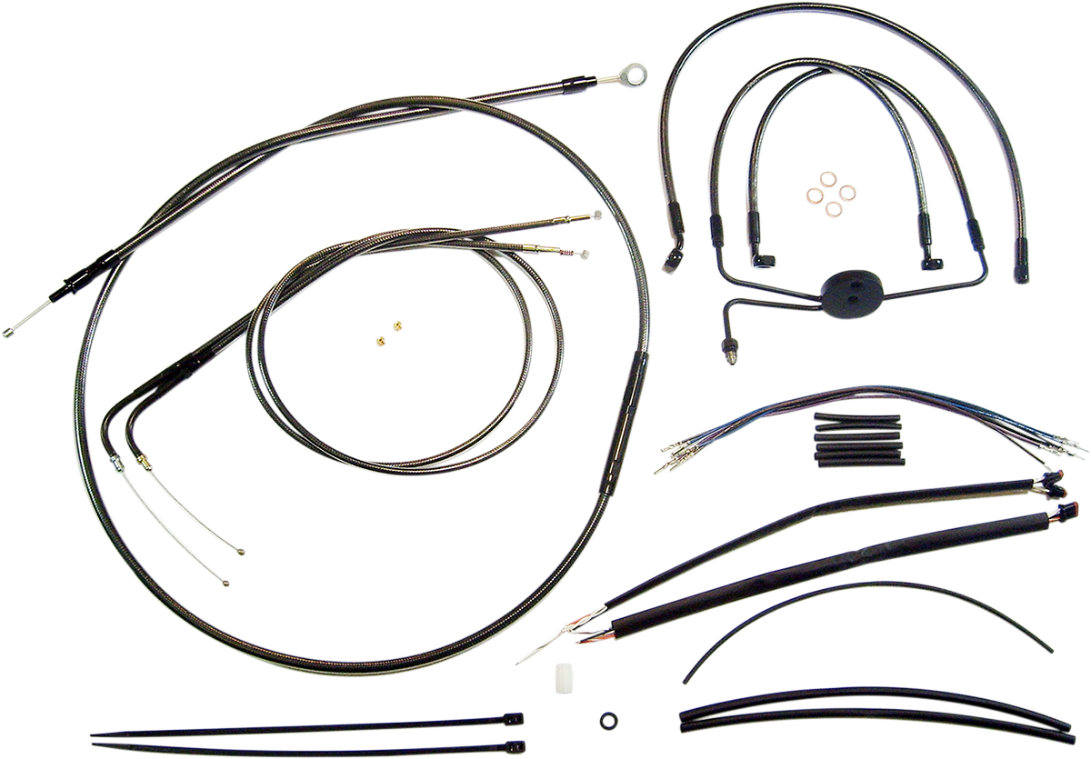 MAGNUM SHIELDING Black Pearl™ Designer Handlebar Installation Kit - 12"-14" - '12-'17 FXDF 487201