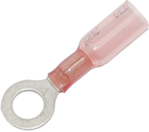 Ring Terminal Heat Sealable .25" 22 18 25 Pk