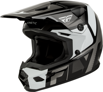 Youth Kinetic Scrap Helmet Black/White/Grey Ys