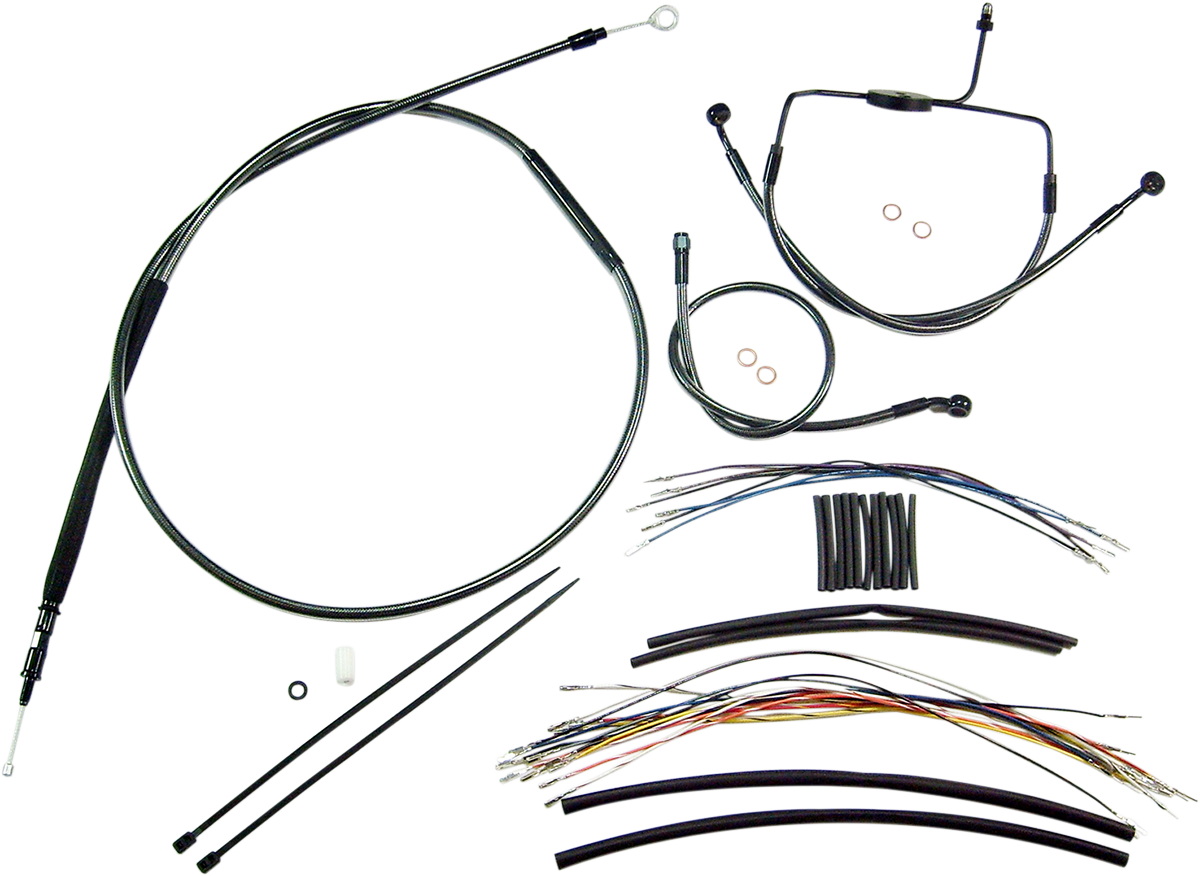 MAGNUM SHIELDING Black Pearl™ Designer Handlebar Installation Kit - 12"-14" - '08-'13 Touring 487301