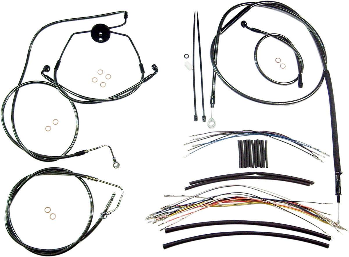 MAGNUM SHIELDING Black Pearl™ Designer Handlebar Installation Kit - 15"-17" - '08-'13 FLH 487312