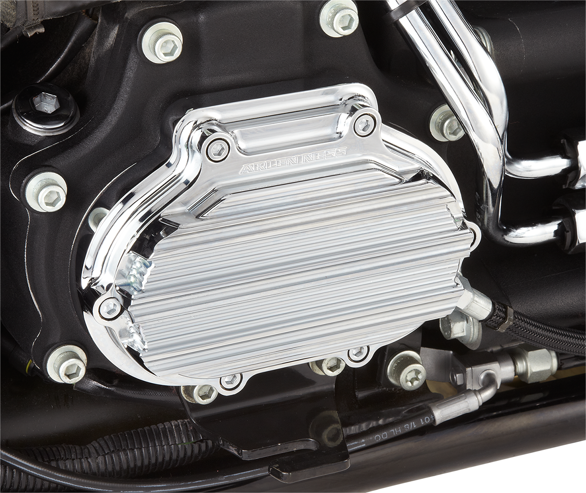 ARLEN NESS Transmission Side Cover - Cable - Chrome - Big Twin 03-812