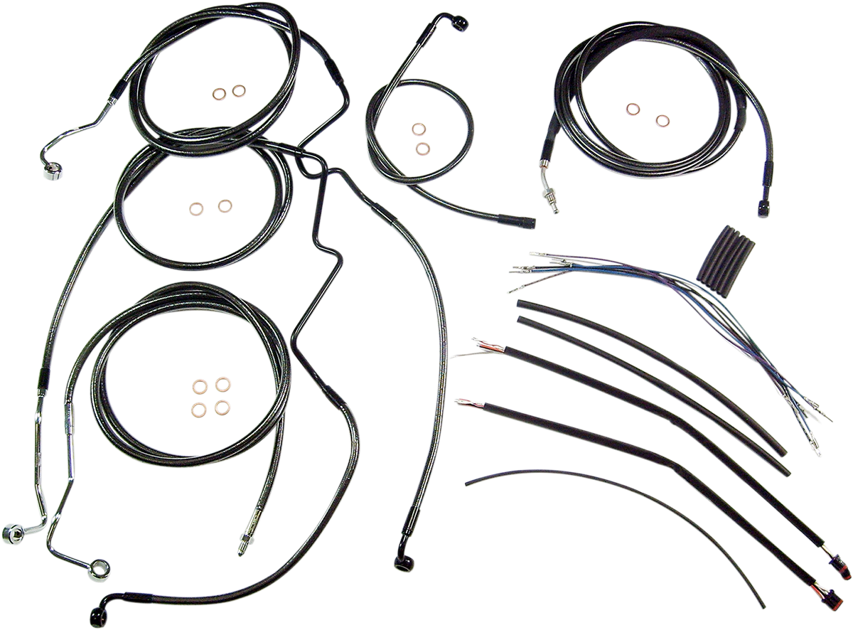 MAGNUM SHIELDING Black Pearl™ Designer Handlebar Installation Kit - 12"-14" - '14-'15 FLH 487341