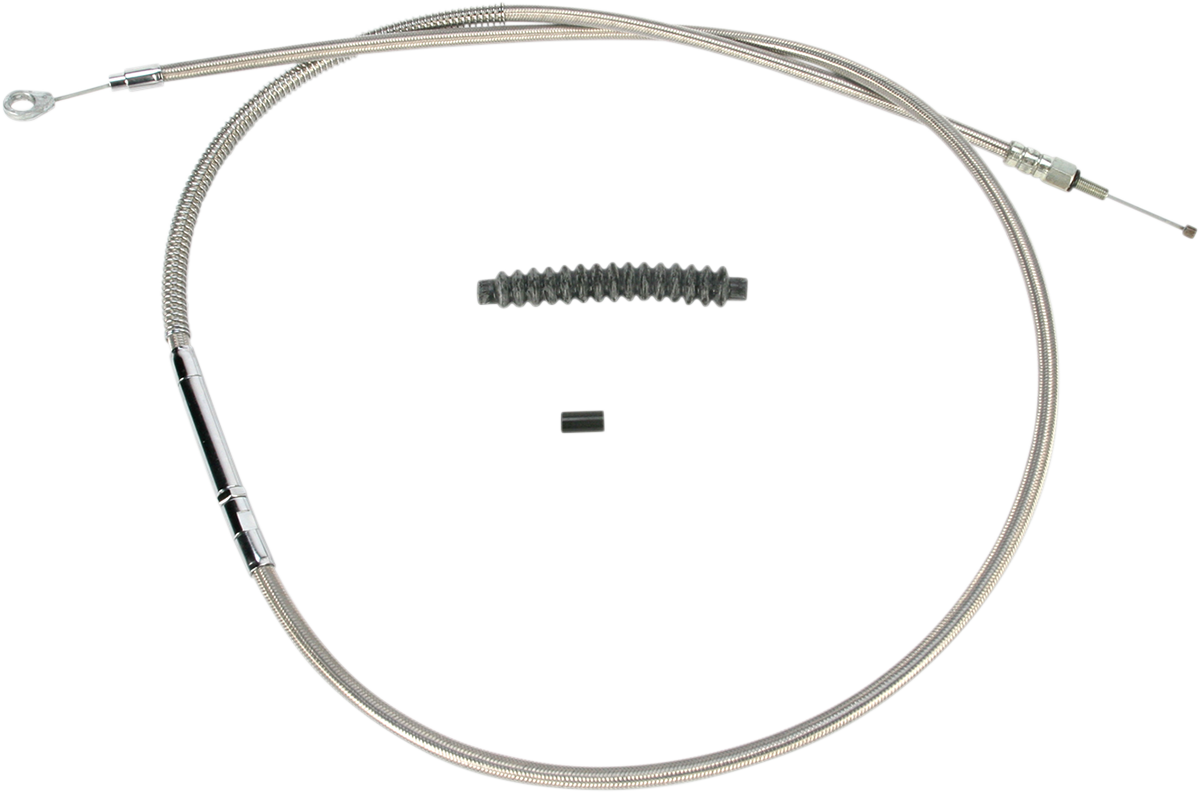 BARNETT High-Efficiency Stainless Steel Clutch Cable for Harley-Davidson - +8" - '89-'06 Touring 102-30-10005-08